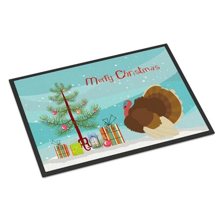 Carolines Treasures French Turkey Dindon Christmas Indoor or Outdoor Mat, 18 x 27 in. BB9357MAT